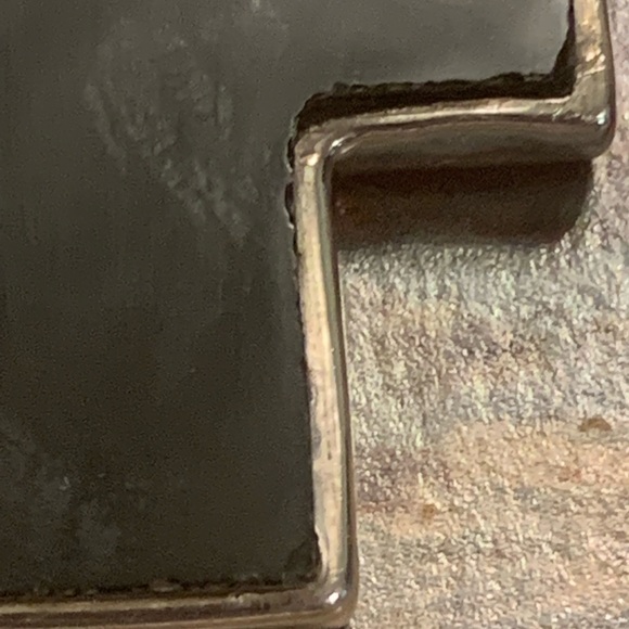 onyx and sterling silver pendant - Picture 4 of 10